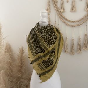 urban outfitters yellow black square scarf boho festival vibes unisex men/women
